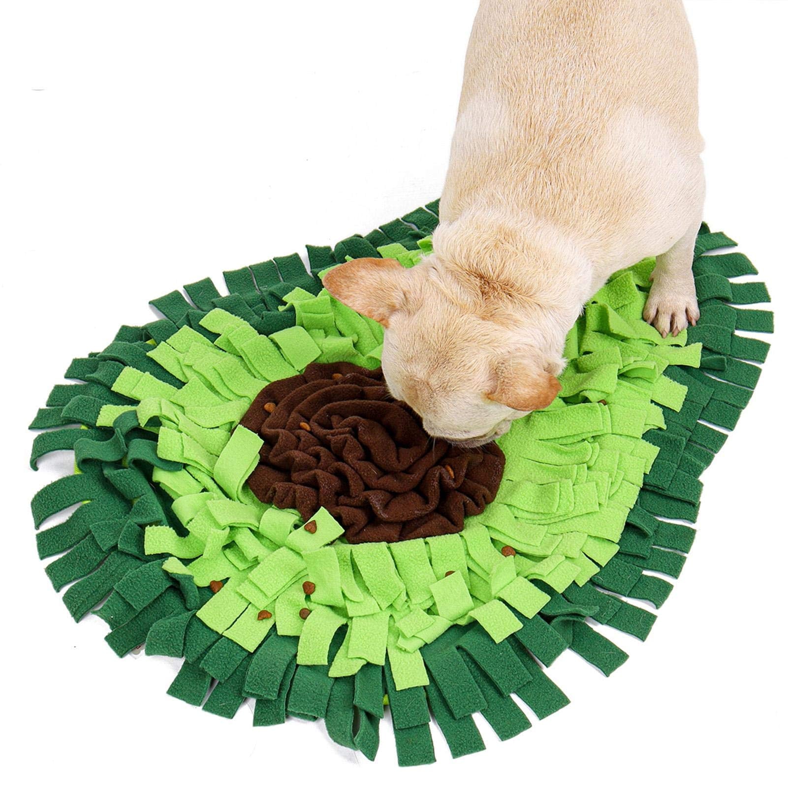Interactive Dog Sniffing Mat for Puzzle Play and Snack Feeding Training